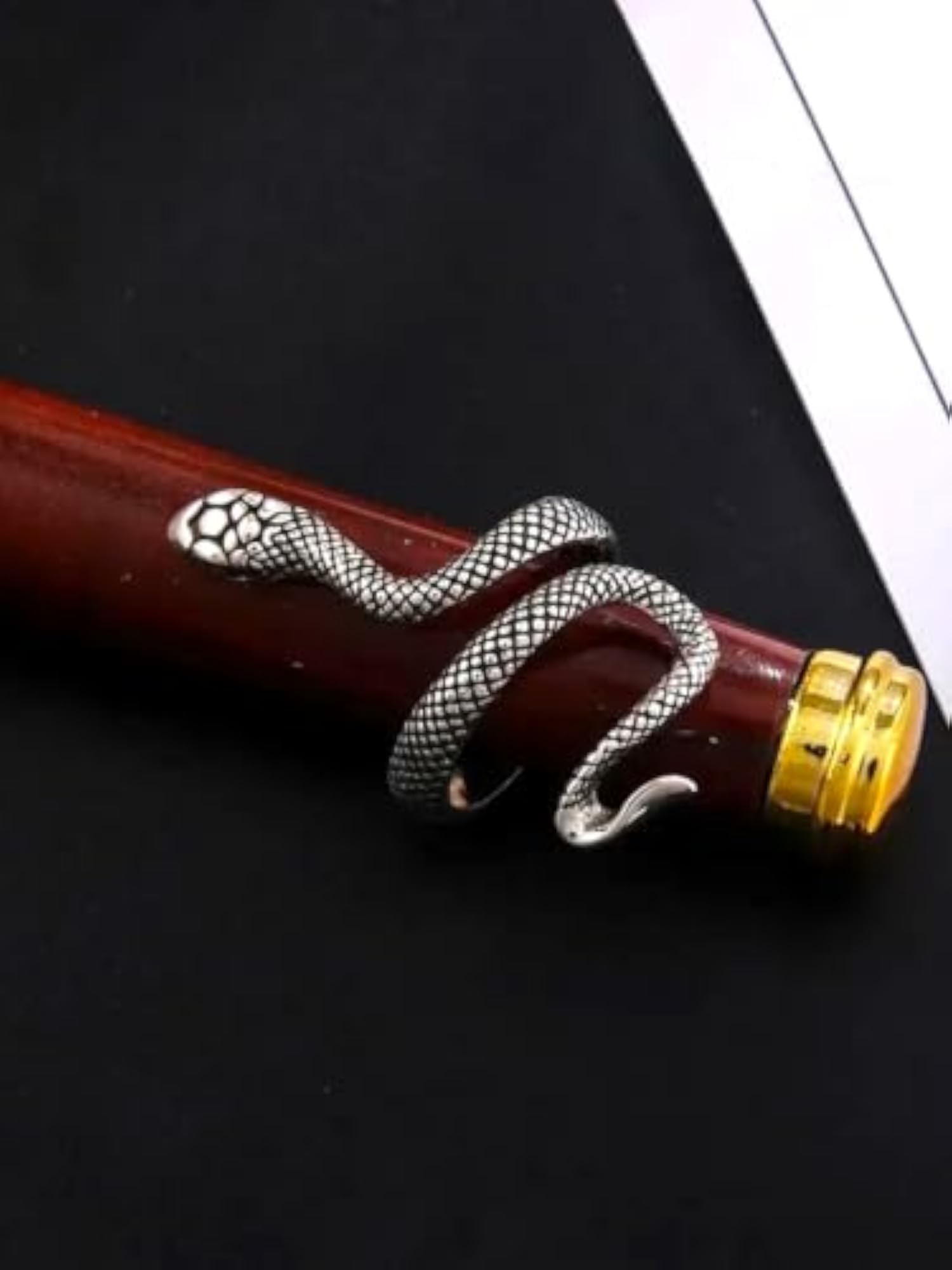 Silver Contemporary Snake Adjustable Ring