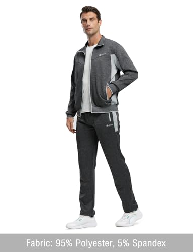 Image of TBMPOY Men's Tracksuit Athletic Sports Casual Full Zip Sweatsuit