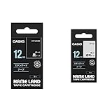 【セット買い】カシオ ラベルライター ネームランド テープ 12mm XR-12ABK 黒 白文字 & ラベルライター ネームランド 純正 テープ 12mm XR-12X 透明に黒文字