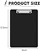 HERKKA 15 Pack Plastic Clipboards - Black, Low Profile A4 Letter Size, 12.5 x 9 Inch