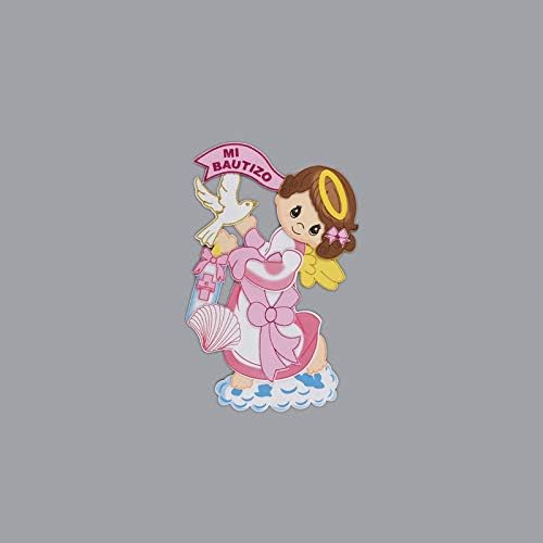 Mi Bautizo - Figura de ángel para niño y niña, de 32 pulgadas, jumbo, de espuma EVA, centro de mesa de pared, decoración de comunión, recuerdo de