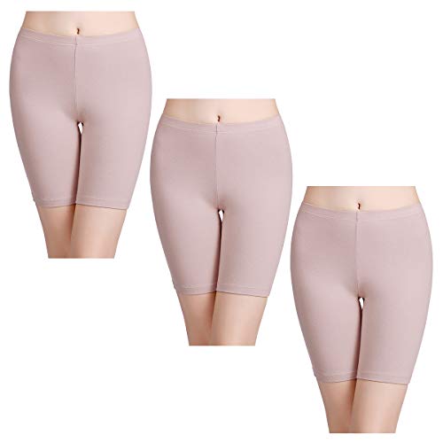 Image of wirarpa Women's Cotton Boy Shorts Underwear Anti Chafing Soft Biker Short Plus Boy Shorts Panties 4 Pack, Multicolor05-4 Pack