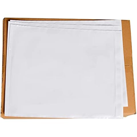 100 PCS 9.5"x 12" Clear Self-Adhesive Packing List Envelopes - Fit 8.5x11 inch Letter - Shipping/Mailing Pouch Enclosed Bags for Packing Slips Invoice Label Cover