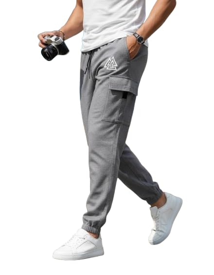 swastik aparels Swastik Apparels Men's Triangle Grey Color Track Pant | Track Pants | Regular fit | Active wear | Lycra Full Elastic Jogger Track Pant | Gym Wear | Cargo Pant-picture-34