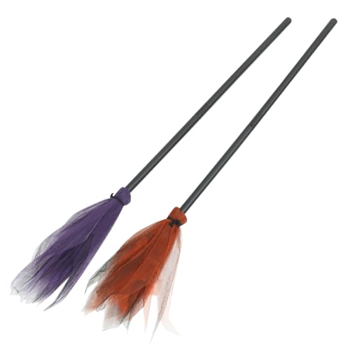 NOLITOY Halloween Witch Broomstick Boys and Girls Broomstick Prop Witches Broom for Costumes Stage Performance Decorations