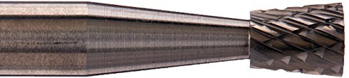 Image of Drill America SN-1 Carbide Burr /Rotary File Inverted Cone Double Cut for Die Grinder 1 /4 inch Dia. x 5 /16 inch Cut Length with 1 /4 inch Shank and 2 inch Overall Length, DUL Series