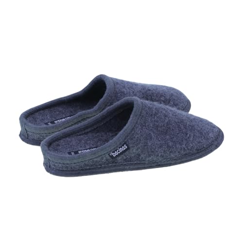 Bacinas Hausschuhe für Damen & Herren, vulkanisierte Sohle, Wolle Pantoffeln Slippers Hauspantoffeln Filzhausschuhe (Anthrazit, EU Schuhgrößensystem, Erwachsene, Numerisch (von/bis), M, 43, 44)