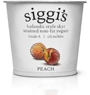 Siggis Skyr Peach Icelandic Style Yogurt, 5.3 Ounce -- 12 per case