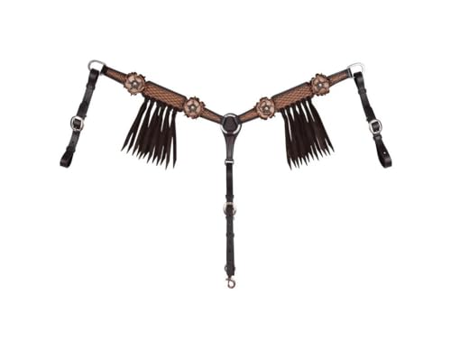 Circle Y Dusty Rose Vintage Breast Collar Brown