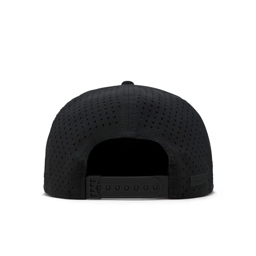 Image of melin Trenches Icon Hydro, Performance Snapback Hat, Water-Resistant Flat Bill Caps for Men & Women, Golf, Running or Workout