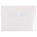 JAM Paper Plastic Envelopes with Hook & Loop Closure - Index - 5 1/2" x 7 1/2" - Clear - 12/pack