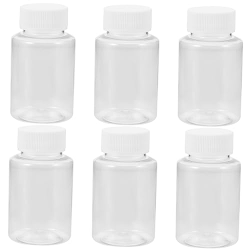 6pcs Transparent Oil Sample Bottles with Lids