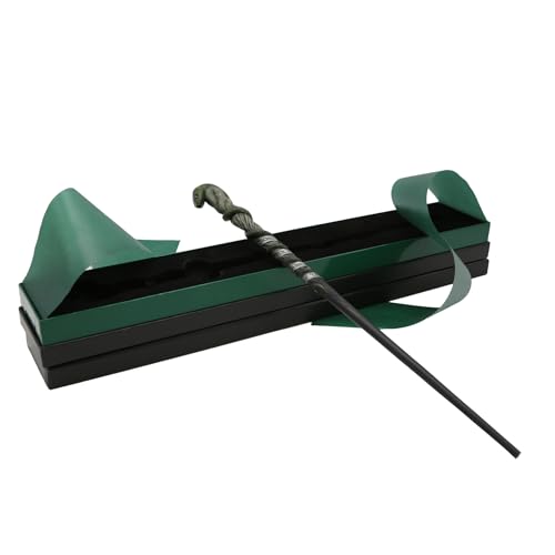Harry Potter Slytherin Mascot & Traits Wand - Second Edition Collectible with Serpent Design & House Inscription - 14 Replica with Premium Display Box - Ideal for Fans & Collectors - Not a Toy