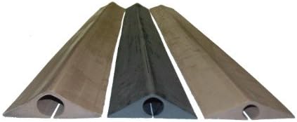 Electriduct D-300 Rubber Duct Floor Cord Cover Wire Management Cable Protector | 1.5" Channel - 10 Feet (Black)