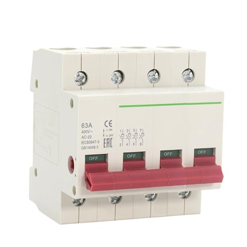 Interruptor de aislamiento 3P 63A evita riesgos eléctricos en cuadros de corriente 400V 3