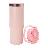 Hydrapeak Nomad 32oz Insulated Stainless Steel Travel Tumbler with Handle & Straw Lid, Leakproof, Cupholder Friendly, Keeps Drinks Cold 24 Hours, Reusable Bottle for Daily Hydration (Peony)