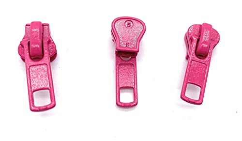 Kit de réparation de fermeture éclair #5 rose curseur Vislon plastique moulé pour mercerie