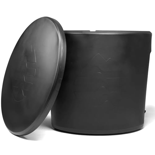 Ice Barrel Bathtub (300 Model) - Cold Plunge Tub Insulated Freestanding Cold Therapy Training Cold Tub for Athletes with Built in Chiller Ports – Portable Bath Tub Spa for Ice Baths (Charcoal Black)