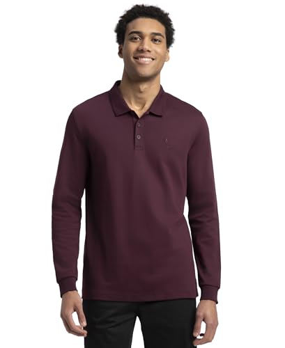 Image of Jockey 3914 Men Super Combed Cotton Rich Solid Full Sleeve Polo T-Shirt with Ribbed Cuffs