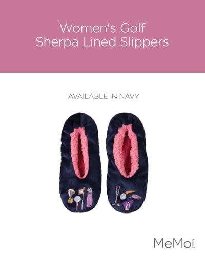 MeMoi Women's Golf Sherpa Lined Slippers2