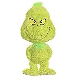 Dr. Seuss for Pets The Grinch Plush Dog Toy, Big Head | 9 Inch Movie Plush | Soft and Cuddly Squeaky Toy | Christmas Stocking Stuffers for Pets, Cute Dog Stuff