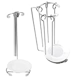 SEWACC 2 Satz Grillspießhalter aus Edelstahl mit Auffangschale und Spritzbeutelablage für Haushalt Grillrestaurants und Camping