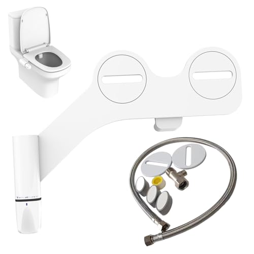 Bidet pour toilette à pression réglable et double buse pour WC - 2