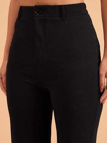Image of barcino Black Peplum Top with Bellbottom Pants