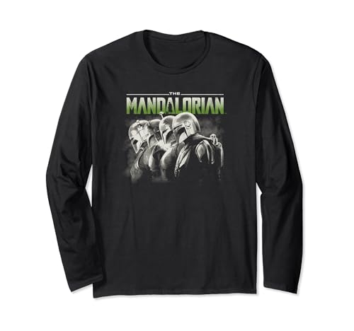 Mandalorian Star Wars t-shirt manches longues coton imprimé geek pour fan de série