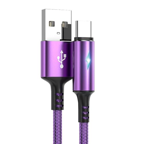 Mumuve Fast Charging Cable Nylon Data Cable Quick Charging Cable USB To TypeC Cord With Light Lightweight For Various Devices Usb To Typec Charging Cable