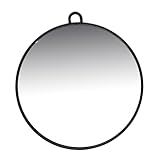 NOLITOY ラウンドミラー 立つ 黒い化粧鏡 拡大した 美容師ミラー ヴィンテージ手鏡 高精細 バスルームの壁の鏡 作る 後ろ姿の化粧鏡 バックビューバーバー Black