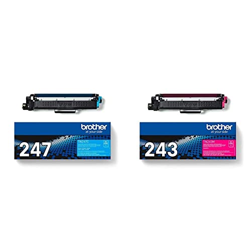 Brother Original Jumbo-Tonerkassette TN-247C Cyan & TN-243M Tonerkassette DCP-L3510CDW/-L3550CDW, HL-L3210CW/-L3230CDW/-L3270CDW, MFC-L3710CW/-L3730CDN/-L3750CDW/-L3770CDW Magenta