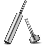 LEIFIDE 2pcs Ground Rod Driver Set for 5/8inch and 3/4inch Ground Rods Steel Material with Heavy Duty Drill Bit Rotary Flat Hammer 35 mm Bits Can Be Applied for Many Hammer Drill Tools