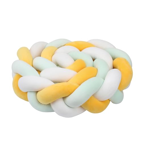 IIQI Tejida Almohada Decorativa, Suave CojíN Para la Decoración la habitacion Anudada Cojines (A34 Orange Green,450cm)