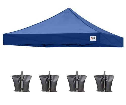 Image of ABCCANOPY Replacement Canopy Top for Pop Up Canopy Tent 10x10 Navy Blue