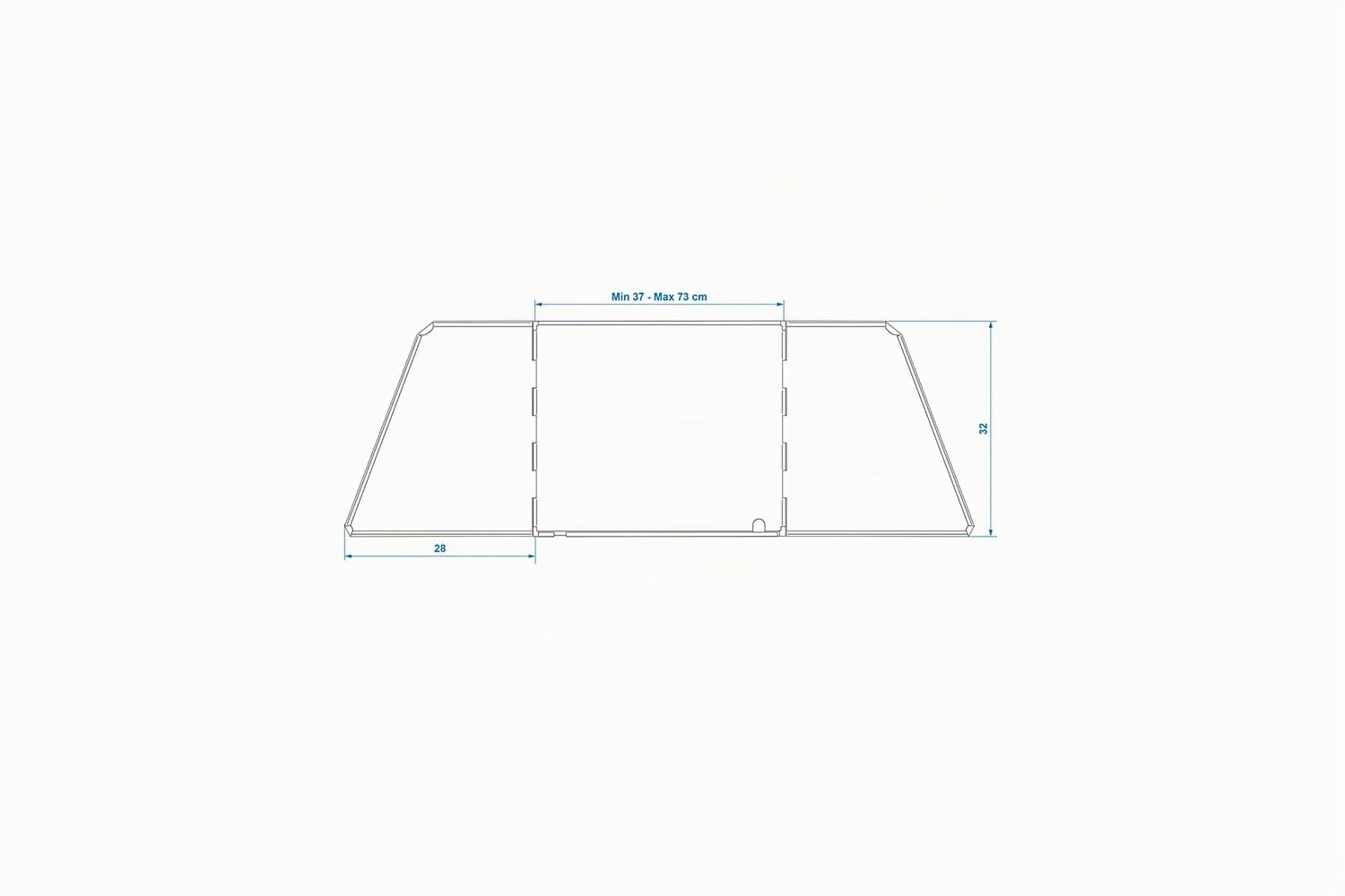 ProPlus Pare-vent de cuisine 70 x 32 cm – Pour réchaud camping et barbecue – Sac de transport inclus – Argent | Coupe-vent gaz et barbecue, panneaux latéraux réglables, sac de transport inclus – idéal randonnée et van life