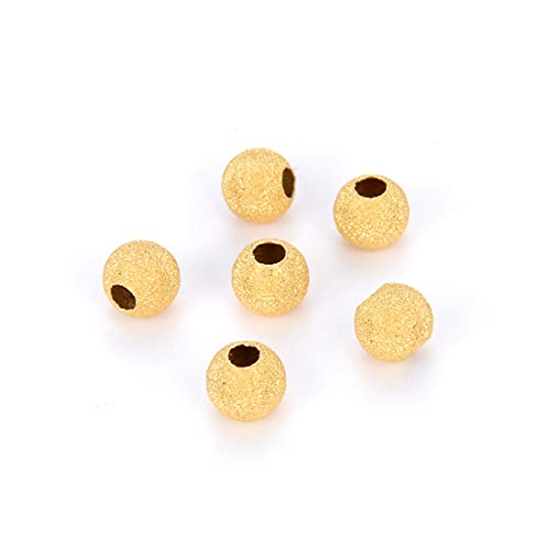 5 cuentas de plata de ley 925 chapadas en oro de 10 mm con espaciador redondo (agujero grande ~ 4,5 mm) para hacer joyas y manualidades SS147-10 Cover