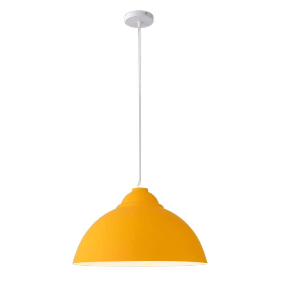 STVDEDG E27 Source Single Head Chandeliers Macaron Classical 14.9” Dome Pendant Light Fashion Design Color Hanging Lamp Vintage Lampshade Industrial Lighting Fixtures for Loft Coffee Kitchen Island