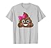Cute Funny Emoji Pink Bow Cutie Poo T-Shirt - Poop Emoji