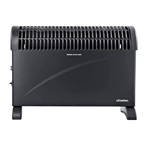 Schallen 2000W Electric Convector Radiator Heater - 3 Heat Settings, Adjustable Thermostat & Overheat Protection in All Black Schallen 2000W Electric Convector Radiator Heater - 3 Heat Settings, Adjustable Thermostat & Overheat Protection in All Black