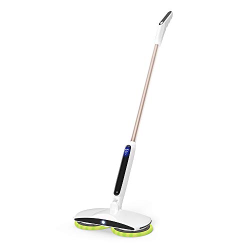 GOBOT Cordless Electric Mop Floor Scrubber for Home Kitchen Hardwood Floor Cleaning,2 Replacement