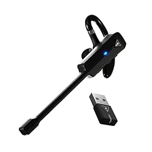 Turtle Beach Recon Air Wireless Gaming Chat Communicator for PS5, PS4, iOS, Android, Windows 10 & 11 PCs, & Bluetooth Mobile Devices with Noise – Cancelling Mic – Black