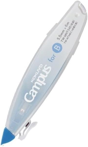 KOKUYO Correction Tape, 5.5 mm Wide for B 6mm Campus Ruled Notebook, 19.7 ft (6 m) Long, Blue (TW-MNT345) image 4