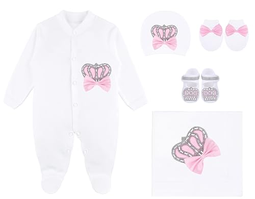 Lilax Baby Girl Newborn Jewels Crown Gift Set
