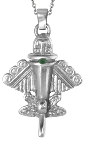 Image of Across The Puddle Colombian Emerald & Multi-Material Options | Quimbaya Flyer Pendant Necklace | Ancient Alien Golden Jets Collection