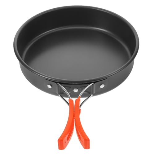 TOGEVAL Aluminum Alloy Camping Cooking Pot Portable Nonstick Frying Pan for Outdoor Camping Hiking Lightweight with Even Heat Distribution