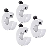 Hordion 4pcs SBR16 Linear Rail Shaft Stop Collars, Aluminum Alloy Shaft Limit Fixing Rings CNC Parts with Set Screw, Bore 16mm, OD 35mm, Thickness 10mm