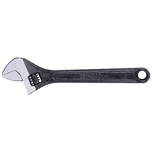 Aramox Adjustable Wrench 12in Open End Spanner Wrench, 45# Steel with Scale, Ergonomic Handle, Larger Knurling, Tension Spring Design for Home Repair Mechanics