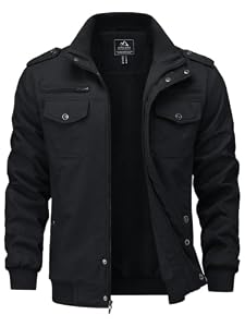 TACVASEN Winterjacke Herren Cargo Arbeitsjacke Warme Übergangsjacke