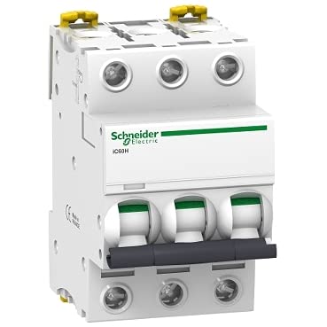 Schneider Electric A9F89363 Interruptor Automático Magnetotérmico Ic60H, 3P, 63A, Curva C